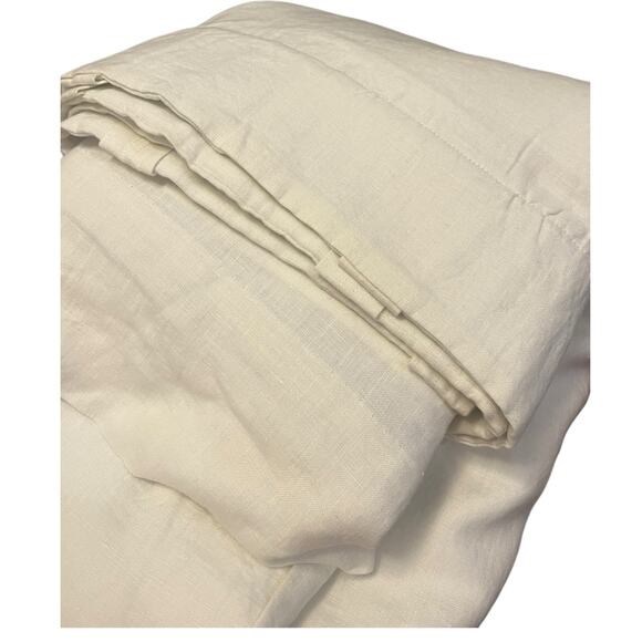 Pottery Barn Belgian Flax Linen Blackout Curtain | Classic Ivory 100 x 96" - Picture 6 of 8